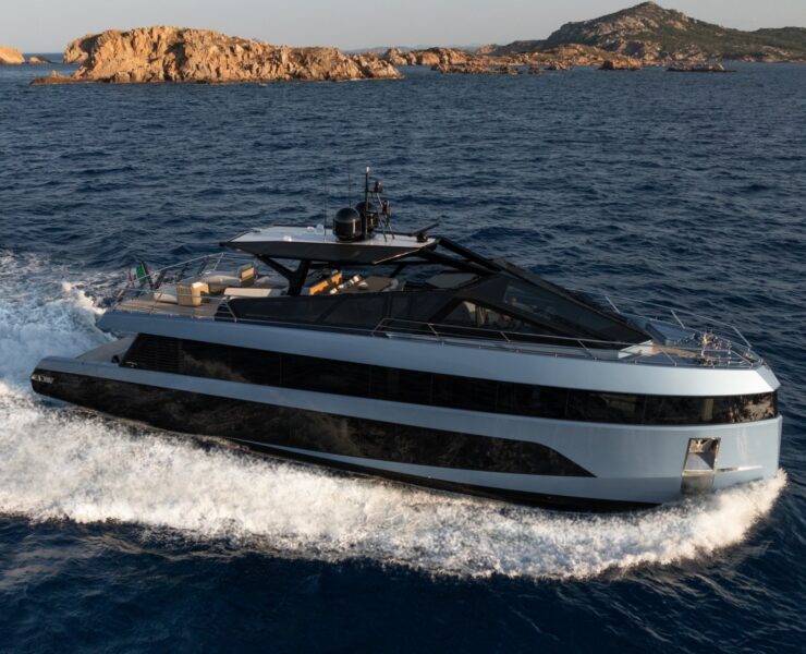 megayacht at speed