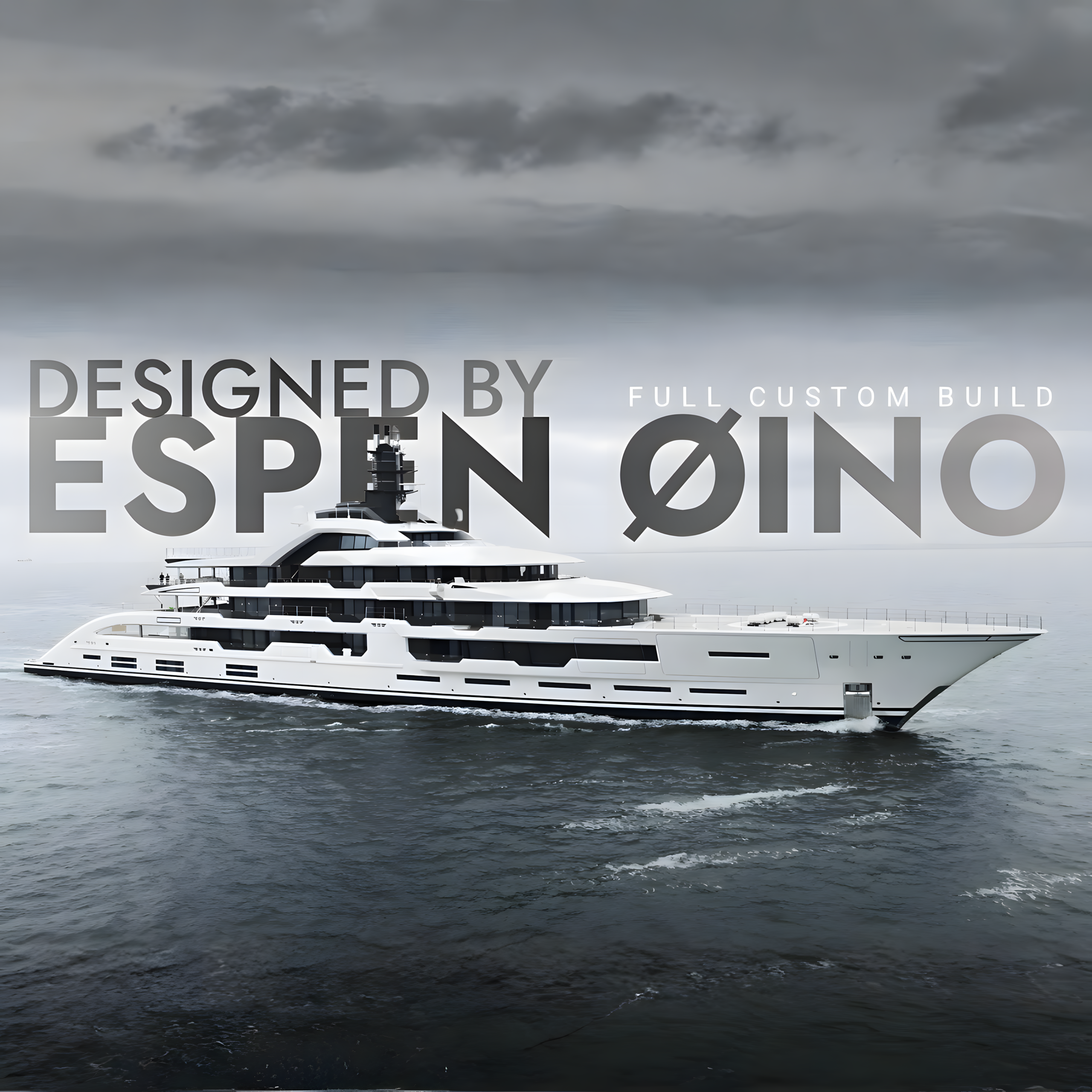 Tanzanite Amels superyacht 120m Espen Øino exterior design side profile at sea