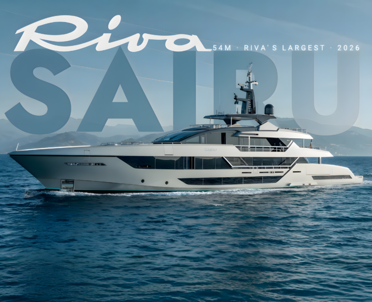 Sairu 54m Riva superyacht underway at sea